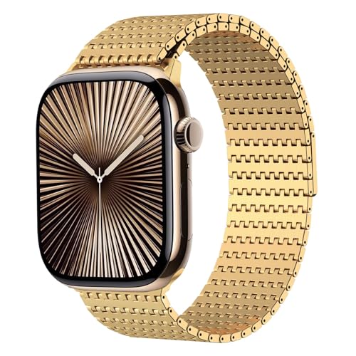 BEAEN Magnetic Mesh Loop Band Compatible with Apple Watch Band 49mm 46mm 45mm 44mm 42mm 40mm 41mm 38mm Men Women, Stainless Steel Adjustable Metal Strap for iWatch Series 10 9 8 7 6 5 4 3 2 1 Ultra SE