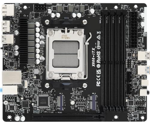 Image of ASRock DeskMeet X600 Mini-PC Kit: AMD AM5 Ryzen 9000 /8000 /7000 (65W), 8L Case, 500W PSU, DDR5 7200+ OC, PCIe 4.0 x16, Gen5 M.2, WiFi-Ready, Triple Display (No CPU /RAM /Storage)
