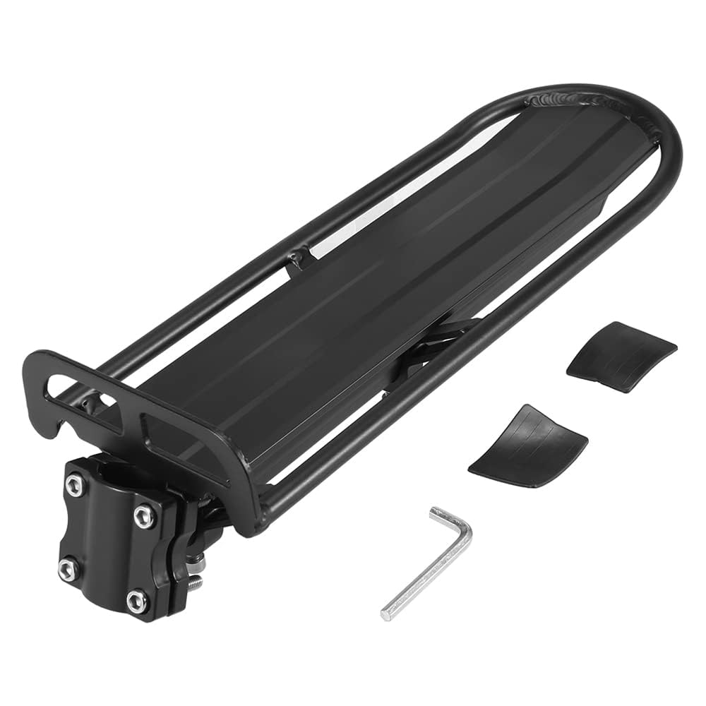 Porte-Bagages Arrière de Vélo en Alliage d'Aluminium, Support de Tige de Selle Réglable, Capacité 9 Kg, Installation Rapide, Compatible VTT