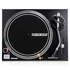 Reloop Platine RP-2000 MK2 DJ RP-2000 avec commande directe à quartz et sortie phono / ligne, Noir métallisé - Les Beatles, Paul McCartney, John Lennon, RIngo Starr, George Harrison