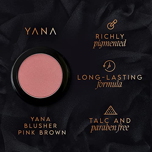 Yana - Pink-Brown Blusher, Matte Blush, Pressed Sheer Powder Blush Makeup For A Radiant & Natural Blush, Easy-To-Blend, Pink-Brown, 0.76 Oz Suitable For All Brown And Tanned Skin #TOP1