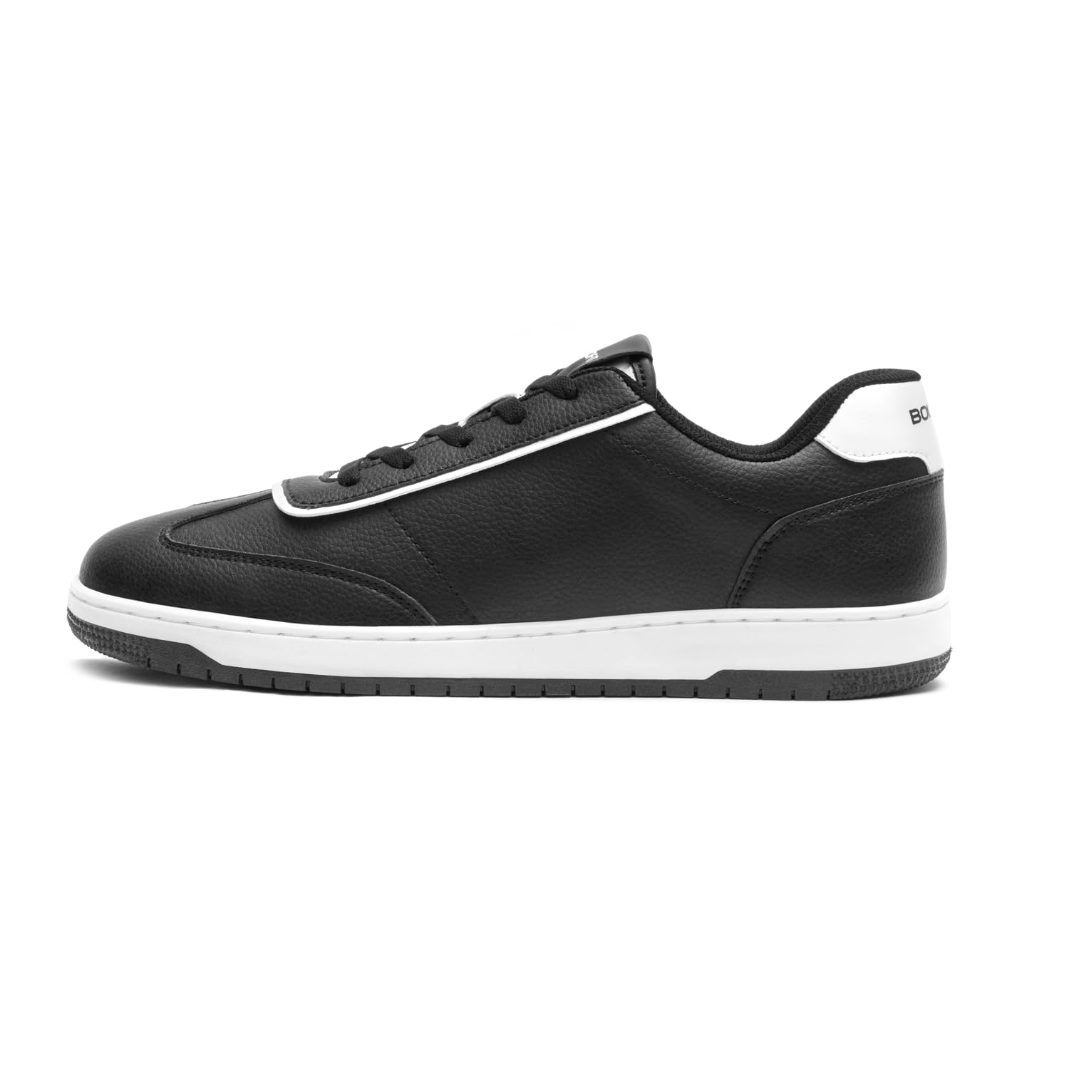 Boldfit Men's Black Casual Lace-Up Sneakers Black White - Image 1