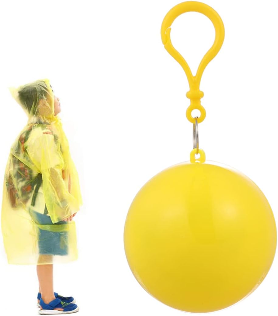 4 Pack Disposable Ball Poncho Raincoat Ball Portable PE