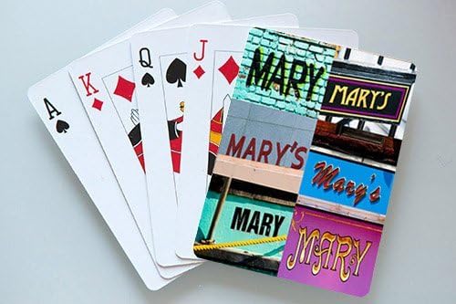 MARY Personalized Playing Cards featuring photos of actual signs