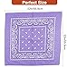 Raylarnia 100% Cotton Large Bandanas for Men and Women, 22 Inch Paisley Bandana with Multiple Colors（Dark Purple/Purple/Lavender）