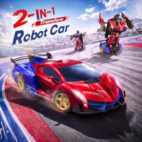 Image of Veeniix V992 2-in-1 Spider Transform RC Robot Car Toy, 1:14 Scale