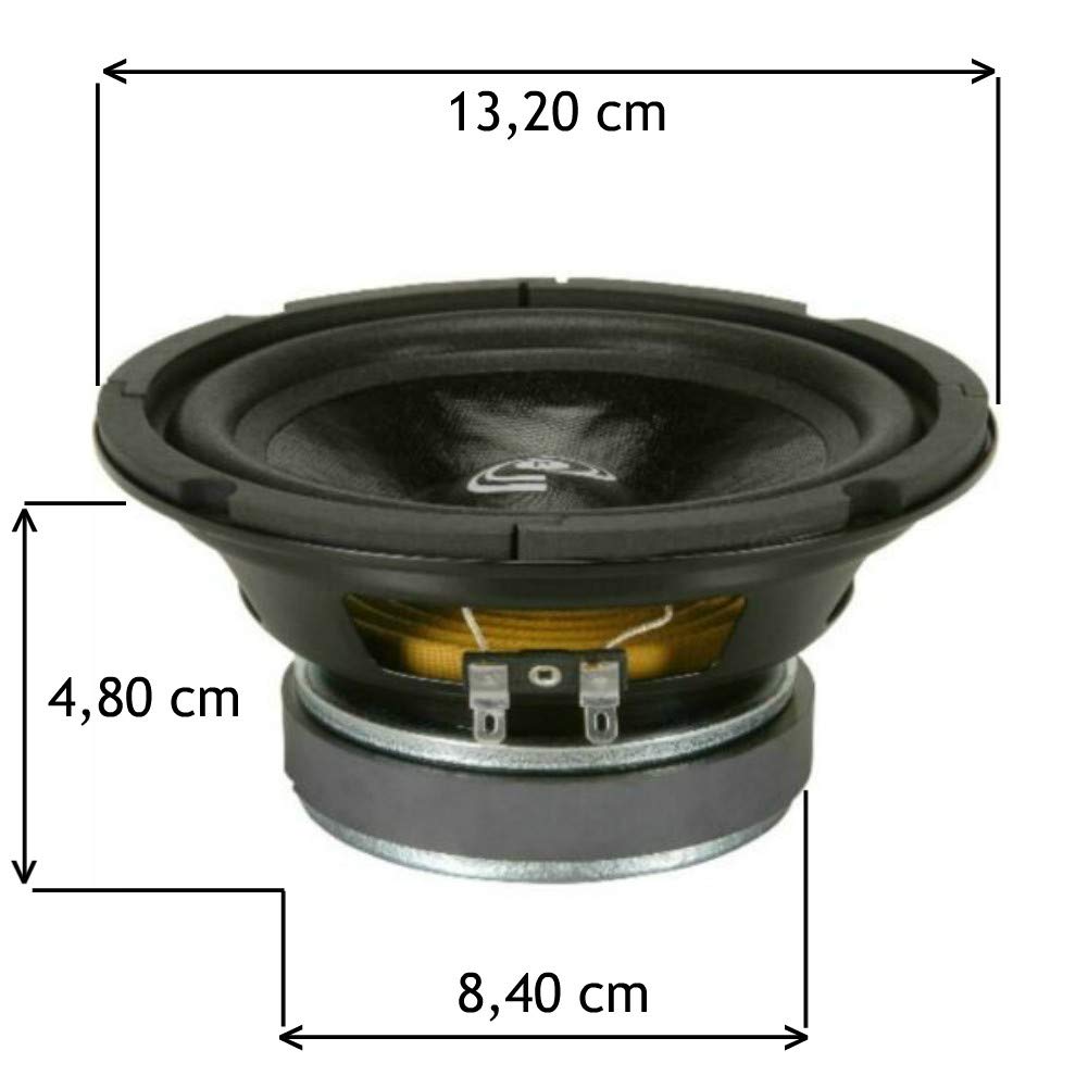 1 MIDWOOFER PYLE PDMW5 altoparlante diffusore di diametro da 13,00 cm 130 mm 5" da 100 watt rms 200 watt max impedenza 8 ohm per casa party, 1 pezzo
