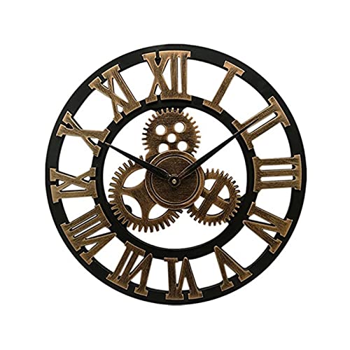 Horloge murale rustique Vision de 16 pouces, décoration vintage haut de gamme