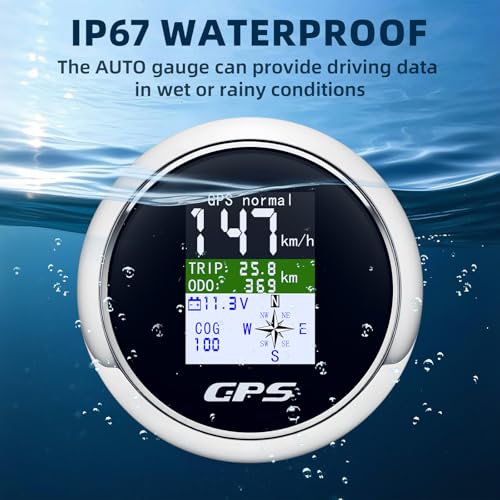 Geschwindigkeitsmessgerät Piousunt 85mm mit GPS und IP67 Wasserschutz