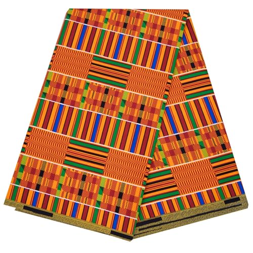 African Fabric 3 Yards Ankara Fabric Tribal Print Kente Cloth for Dashiki Party Dress