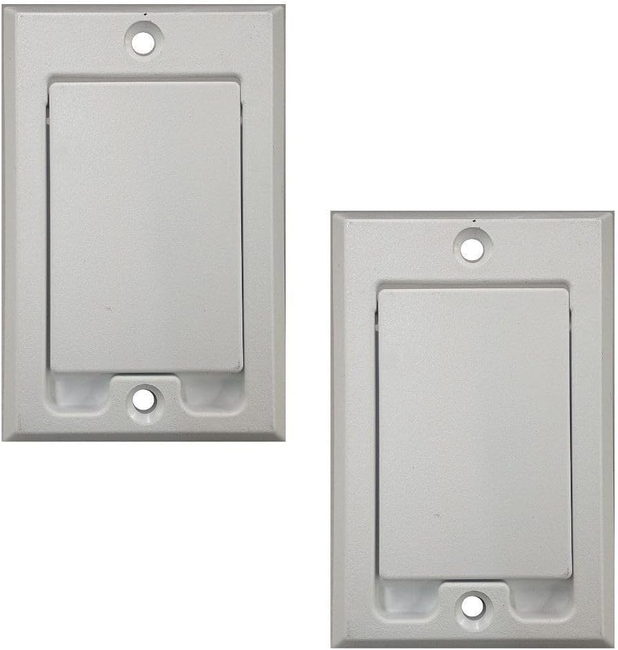 2 Pack 791700W Auto Inlet Valve Square Door Fits For Hayden Central Vacuum Replacement Parts 791700W (White)
