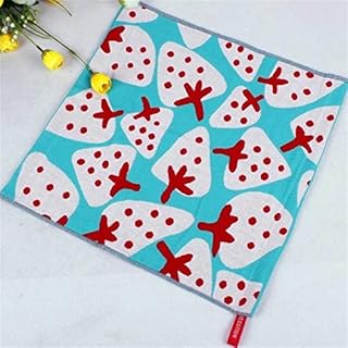 Juego de Toallas, 5 Cara de Algodón Toalla, 35 * 40Cm Fresa Espeso Absorbente Patrón de Fruta Colgante Toalla de Mano Fresa Roja, GYDHJSSJ, el Strawberry Blanco