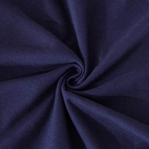 Image of Household Cotton Jersey Knit Pillowcases, Soft and Breathable Travel Pillow Cases with Envelope Closure, 13 inch x 18 inch 2 Pack (Navy Blue)