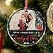 MINIVINE Personalized Crystal Ornaments with Photo - Baby's First Christmas 2025 for Kids, Baby Boy, Baby Girl - Glass Christmas Tree Decorations Babies Newborn Gifts