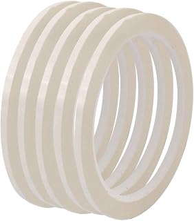 5 piezas de 3 mm de cinta de mylar autoadhesiva fuerte de un solo lado de 50 m de longitud de cinta ignífuga blanca Transformador