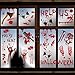 AivaToba Lot de 100 autocollants sang Halloween réalistes autocollants pour fenêtre d'Halloween Décoration horreur empreintes de mains et de pieds pour Halloween Fête Décoration baignoire