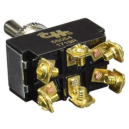 Interrupteur à levier DPDT Cole Hersee heavy duty (On)-Off-(On) à 6 vis pour circuits électriques