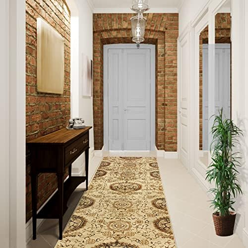 SUPERIOR Indoor Runner Area Rug with Jute Backing, Perfect for Entry, Hallway, Kitchen, Office, Dorm, Bedroom, Hardwood Floors, Living Room, Enchanted ...