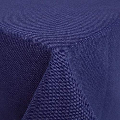 Plain Cotton Navy Blue Tablecloth, 54 x 54 Inches