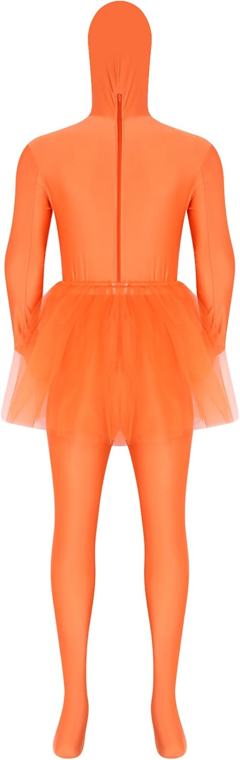 Choomomo Women Adult Men Orange Full Coverage Bodysuit