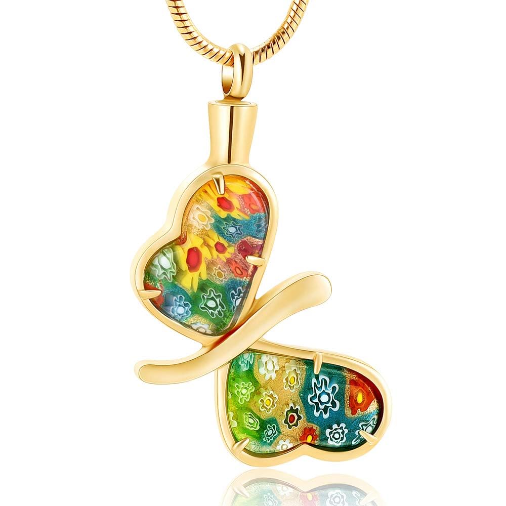 memorial jewelry Butterfly Cremation Jewelry for Ashes Keepsake for Beloved's Ashes Urn Pendants Butterfly Cremation Necklace for Ashes for Women