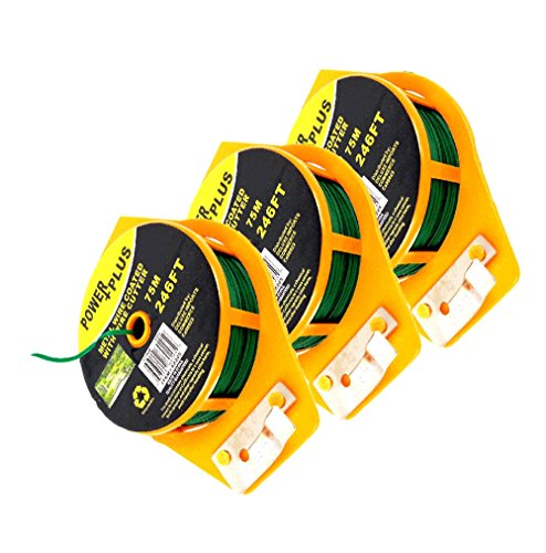 Plant Twist Tie 246 Ft W/cutter, Sturdy Green Coated Wire (Pack of 3)