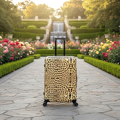 Image of InUSA Cheetah Print 28-Inch Large Hardside Spinner Luggage Lightweight