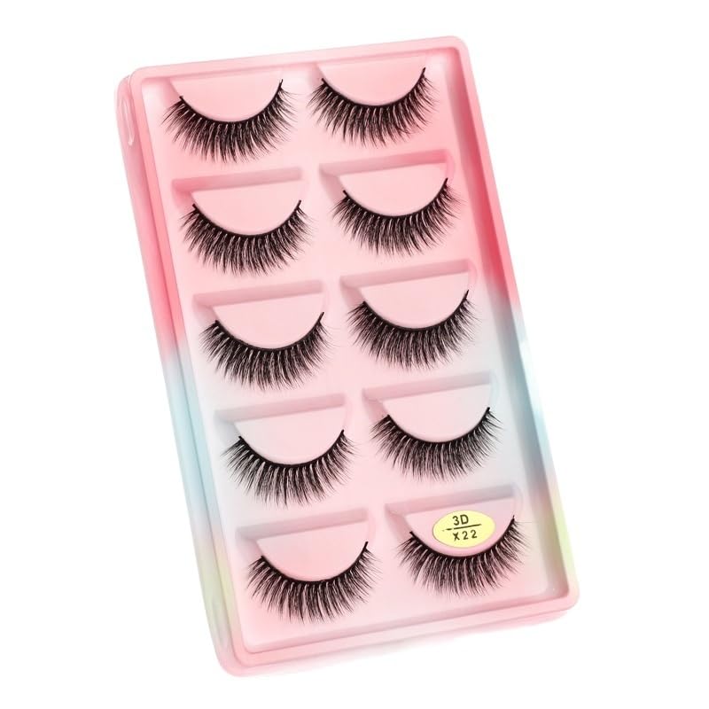 UAMOU Mink Eyelashes 10 50 100 Boxes Wispy 3D Mink Lashes Makeup Natural Long Volume False Eyelashes Bulk