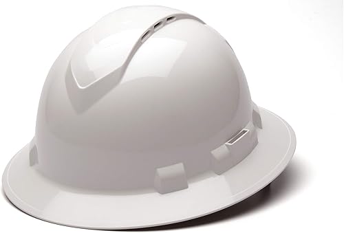 Pyramex Ridgeline Full Brim Vented Hard Hat 4 Point Ratchet Suspension
