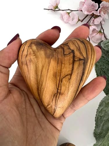 Personalized Wooden Hearts, Olive Wood Heart, Customized Anniversary Gifts for ...