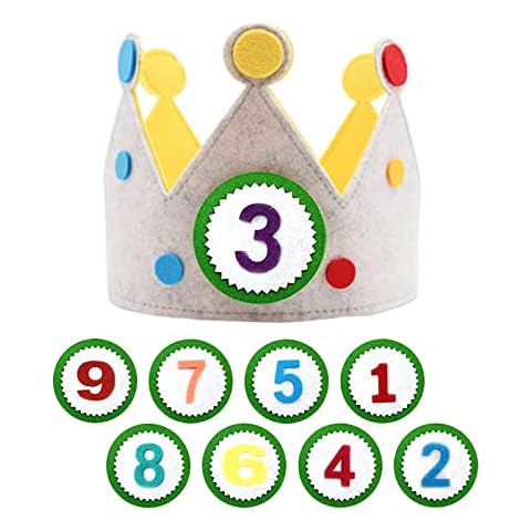 HXHWKEN Reusable Kids Birthday Crown Hat Cover