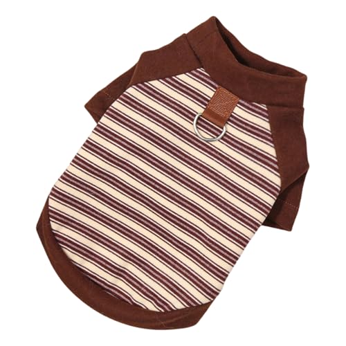 Dog Winter Apparel Striped T-Shirt Indoor Outdoor Use Clothes Sweatshirt Outfit Winter Apparel Walking Camping Thermal Dog Cloth