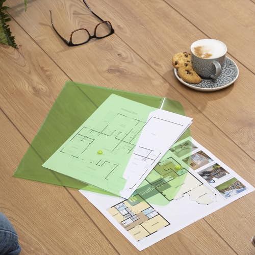 Rapesco 0688 ECO Carpetas Sobre Portafolios con Broche, A4+, Colores Surtidos Transparentes, Paquete de 5 - imagen 6