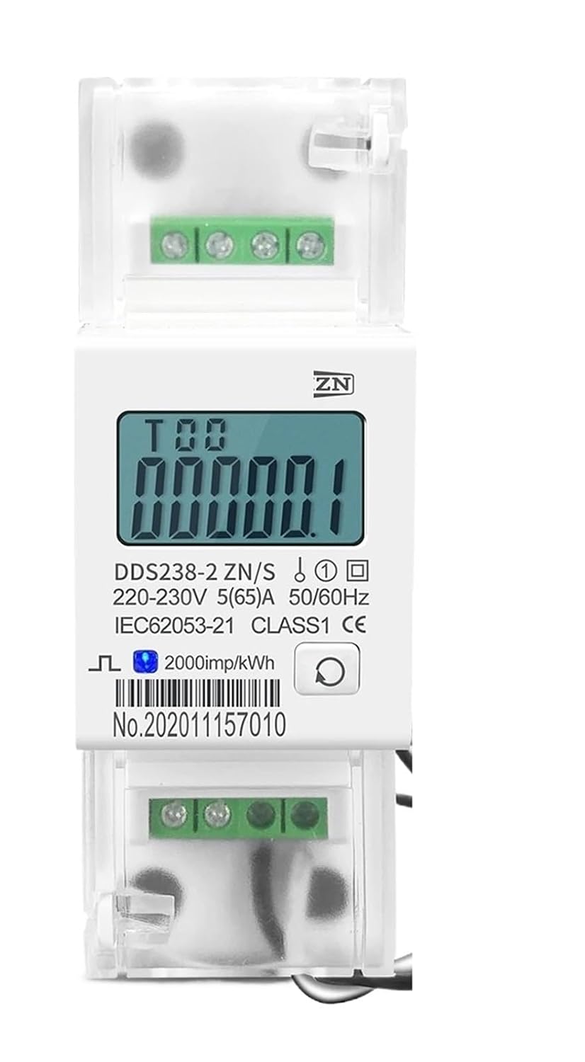 5(65) A 220V 230V 50Hz 60Hz Single Phase Split CT Din Rail Watt Hour | Rail-mounted electricity meter