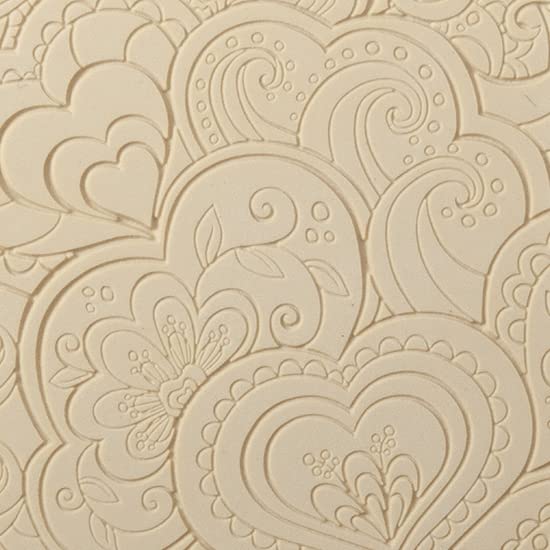 Cool Tools - Flexible Texture Tile - Blooming Hearts Fineline - 4