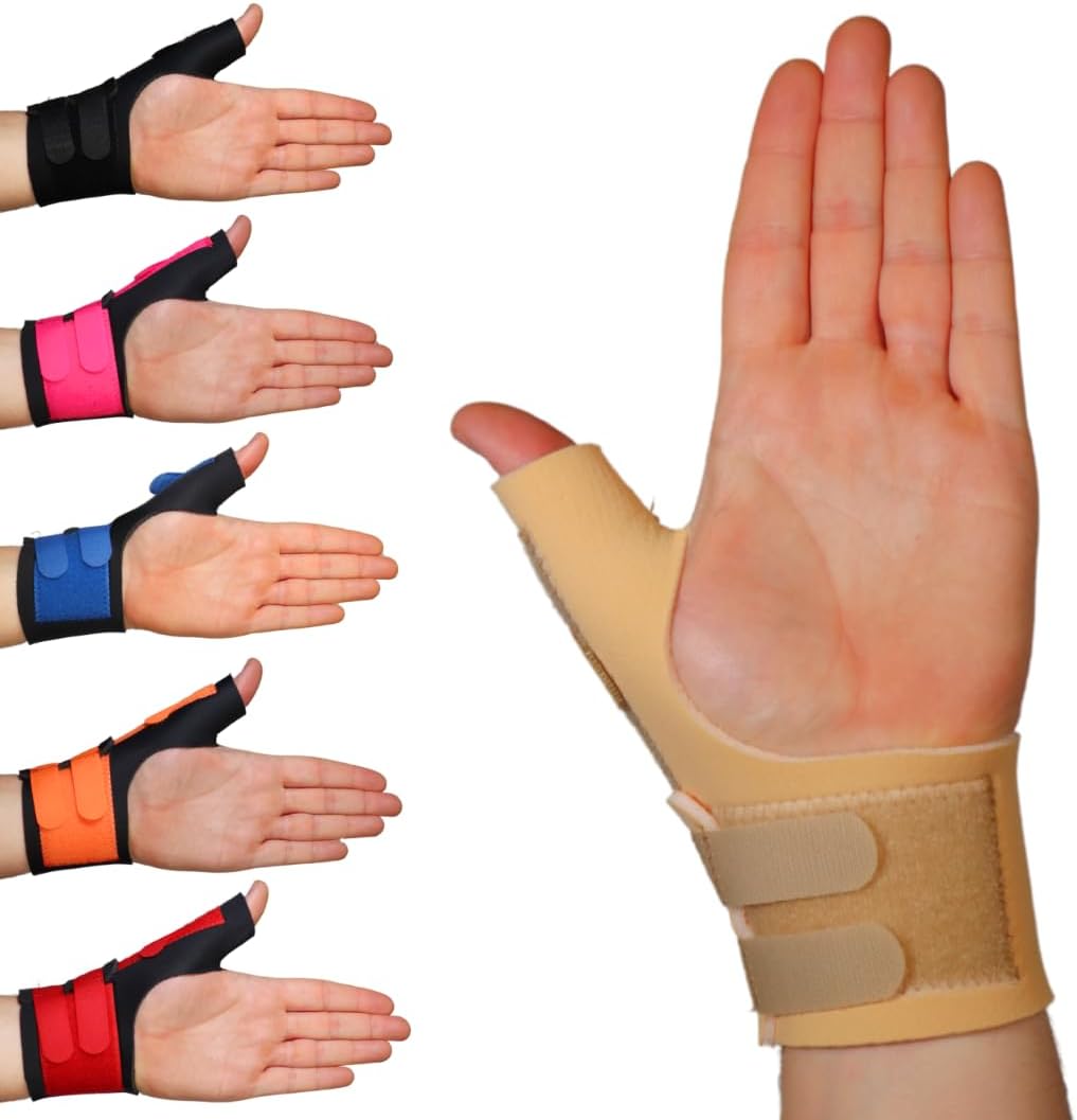 Cool-Flow Max Thumb Support (6 Colours) - #1 British Made & NHS Supplied Advanced Thumb Spica Splint Brace for Arthritis, Tendonitis, RSI, Trigger Thumb & More - Beige, Universal, OSFM