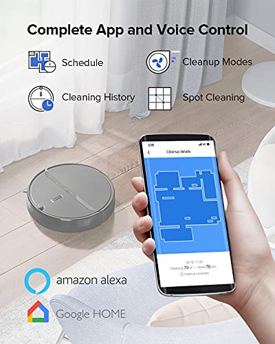 roborock E4 Robot Vacuum Cleaner, Internal Route Plan with 2000Pa Strong Suction, 200min Runtime, Carpet Boost, APP Total Control Robotic Vacuum, Ideal for Pets and Larger Home, Works with Alexa