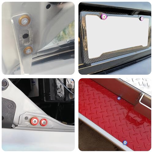 Image of JDMSPEED 20 Pcs Red CNC Billet Aluminum Fender Washer Engine Bay Dress Up Kit