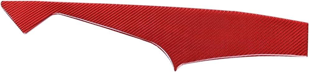 Car Main Driver's Inner Door Panel Trim Sticker,Fit for Chevrolet Corvette C7 2014-2019 Real Soft Carbon Fiber Auto Decoration Accessories (Red Carbon Fiber)