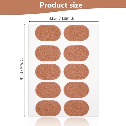 120 Pieces Moleskin Tape Moleskin Adhesive Pads Moleskin Adhesive Pads Foot Protection Stickers Anti-Wear Heel Sticker For Boots Hiking Reduce Friction Pain Iight Brown (4.5 X 2.54 Cm/ 1.4 X 0.9 Inch) #TOP1