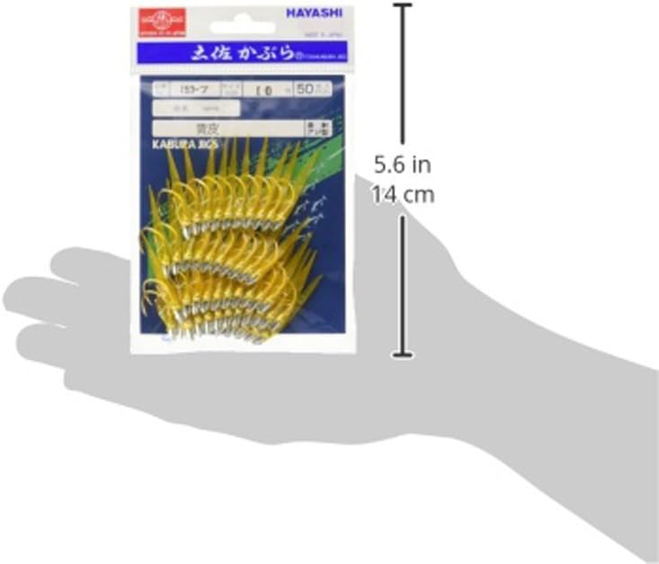 Hayashi Fishing Equipment Seisakusho, 50 Pieces, TOSA Cabaret, Yellow Leather, Horse Mackerel Mold, No. 10