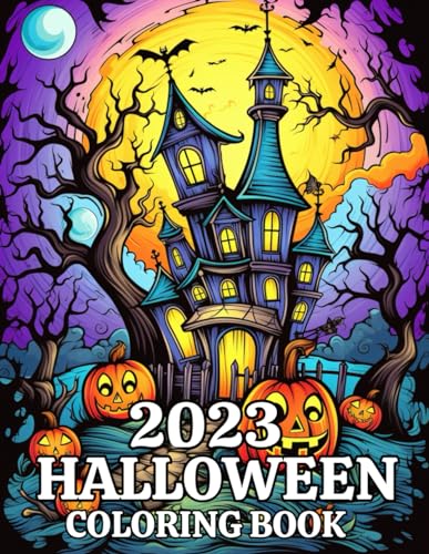 Halloween Coloring Book 2023: Halloween Coloring Book for Adults , Spooky fun and Easy Designs -of Fall Season for Kids And Adults, Seniors.