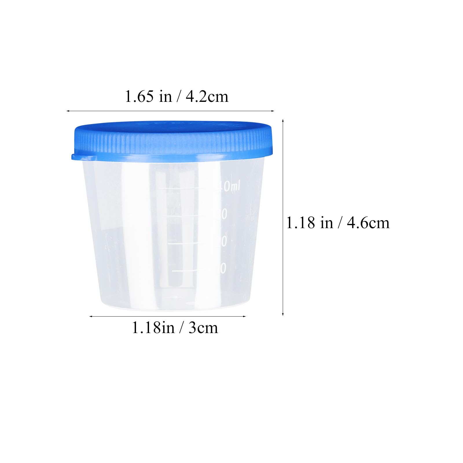 50 Pcs taza de muestra copas de recogida de orina vaso graduado con tapa recipientes para muestras de orina con tapas taza de laboratorio Desechable taza de orina taza graduada