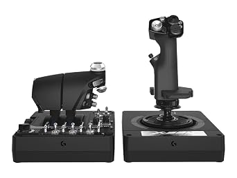 Logitech G X56 H.O.T.A.S. Throttle & stick controller for space simulations six degrees of freedom 4 spring options 189+ programmable commands RGB lighting 2x USB port PC Black