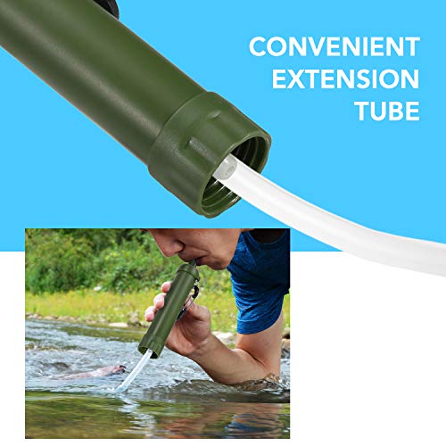 Purificador de bebida, Andoer Filtro multifuncional de água externa Purificador de filtração de água