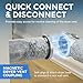 JEEVONY Magnetic Dryer Vent Coupling DV90 Airtight Seal Dryer Vent Connector Kit Easy to Clean Quick Connector Including a 2.6ft 4