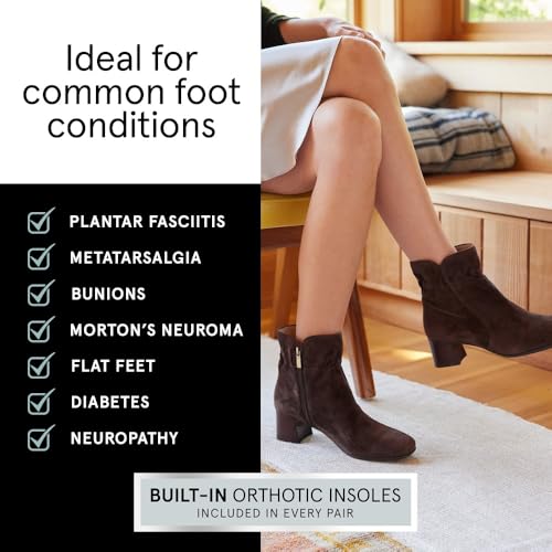 ABEO Avenue Mid Ankle Booties for Women | Fall Boots for Women | Water Resistant Leather | Built-In Orthotic Insole4