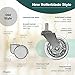 AlwaysLux, The Original Office Chair Caster Wheel (Set of 5) Safe For All Floors Including Hardwood - Perfect Replacement For Desk Floor Mat, Universal Fit