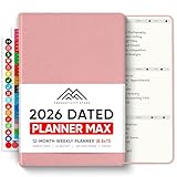 Dated, 2026 Planner, 8.5' x 11' - The #1 Productivity Planner to Achieve Your 2026 Goals - Planner 2026-2027 by PRODUCTIVITY STORE (A4, PINK)