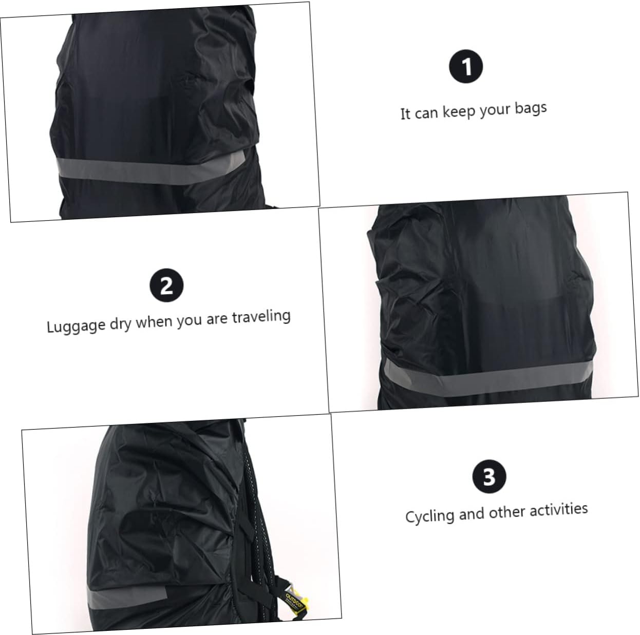Back Rain Cover Bag Back Waterproof Tape Duffle Back Pouches Duffel Waterproof Phone Pouch Protable Day